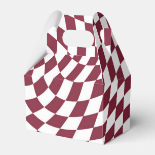 Violet Burgundy Wedding Collection Karo überprüft Geschenkschachtel