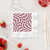 Violet Burgundy Wedding Collection Karo überprüft Serviette (Beispiel)