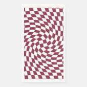 Violet Burgundy Wedding Collection Karo überprüft Serviette (Vorderseite)