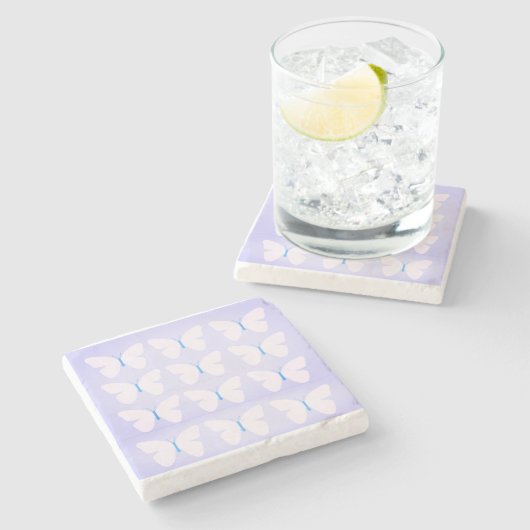 Violet Butterfells Marble Stone Untersetzer (Seitenansicht)