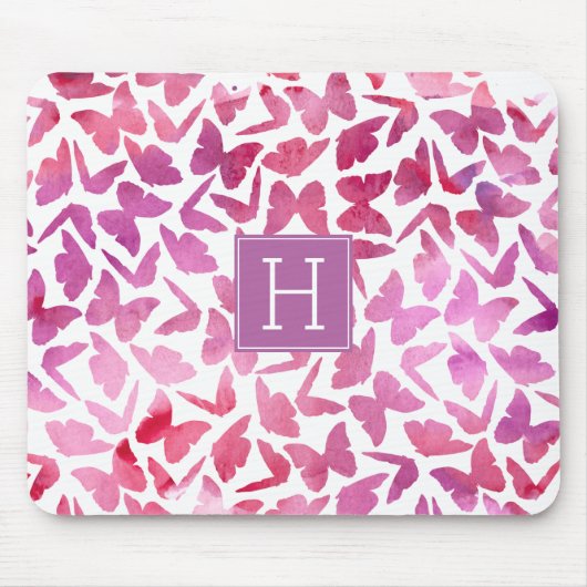 Violet Butterflies Muster Mousepad (Vorne)