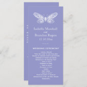 Violet-Butterfly-Hochzeitsprogramm Programm (Vorne/Hinten)