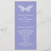 Violet-Butterfly-Hochzeitsprogramm Programm (Vorderseite)