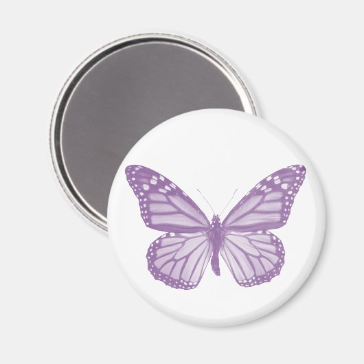 Violet Butterfly Magnet (Vorderseite/Rückseite)