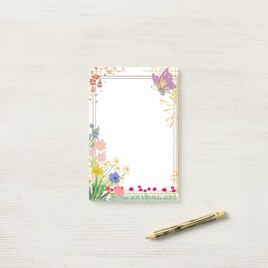 Violet Butterfly Notizblock (Auf Schreibtisch)