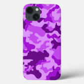 Violet-Camouflage-Muster Case-Mate iPhone Hülle (Rückseite)