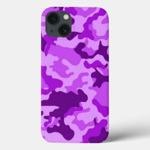 Violet-Camouflage-Muster iPhone 13 Hülle