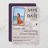 Violet Cancun Pass Save the Date (Vorne/Hinten)