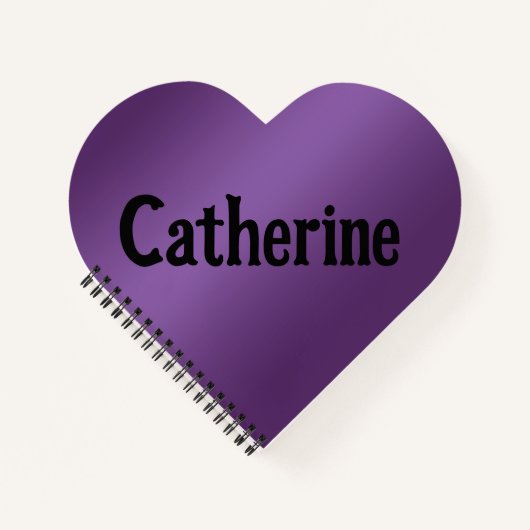 Violet Catherine Heart Notizbuch (Vorderseite)