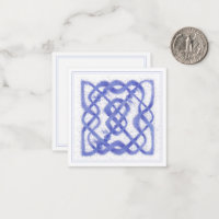 VIOLET CELTIC KNOT 2,5" Square Flat Card