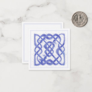 VIOLET CELTIC KNOT 2,5" Square Flat Card Mitteilungskarte