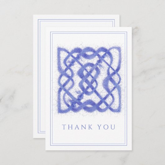 VIOLET CELTIC KNOT 3.5x5 Wohnung Dankeschön Karte (Vorne/Hinten)