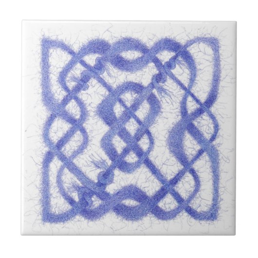 VIOLET CELTIC KNOT 4,25" Keramik Tile Fliese (Vorderseite)
