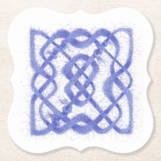 VIOLET CELTIC KNOT Bracket Form Papier-Untersetzer Untersetzer (Vorderseite)