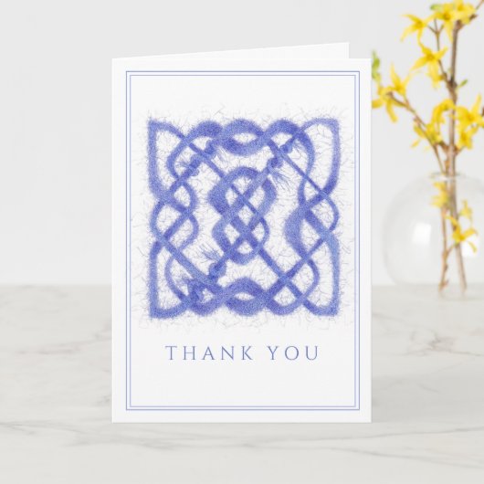 VIOLET CELTIC KNOT Danke Karte (Gelbe Blume)