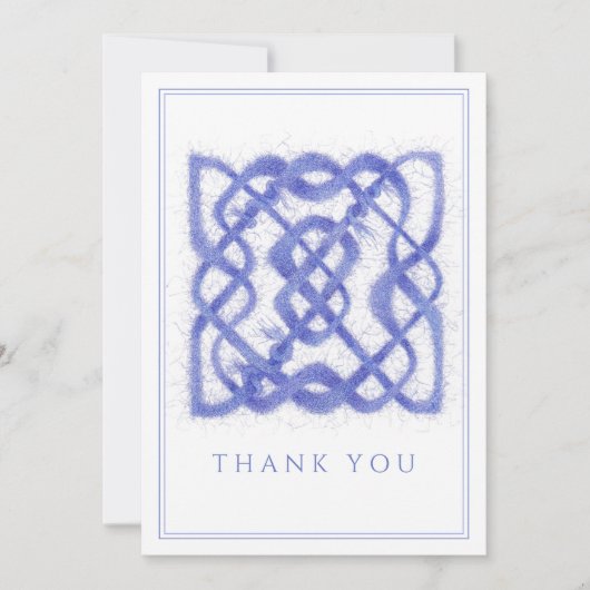 VIOLET CELTIC KNOT Flat Danke Karte (Vorderseite)