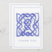 VIOLET CELTIC KNOT Flat Danke Karte (Vorne/Hinten)