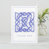 VIOLET CELTIC KNOT Flat Danke Karte (Stehend Vorderseite)