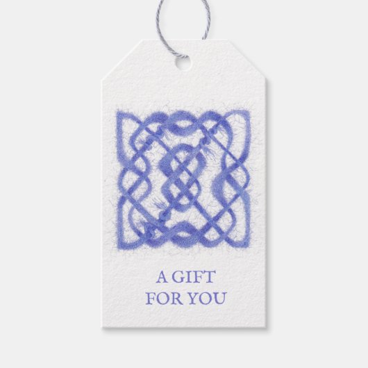 VIOLET CELTIC KNOT-Geschenktasten Geschenkanhänger (Vorderseite)