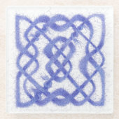 VIOLET CELTIC KNOT Glass Untersetzer (Vorderseite)
