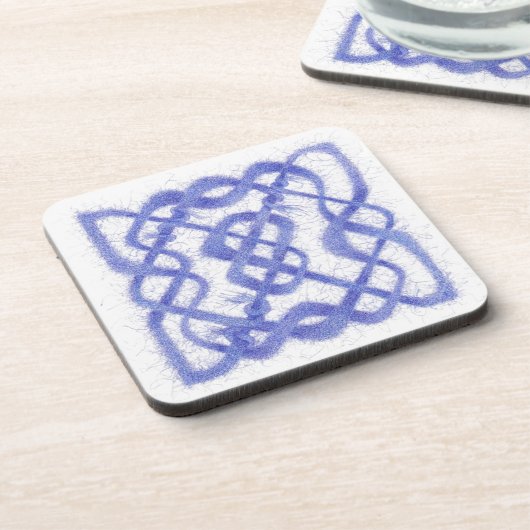 VIOLET CELTIC KNOT Hard Plastic Untersetzer (Linke Seite)