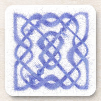 VIOLET CELTIC KNOT Hard Plastic Untersetzer
