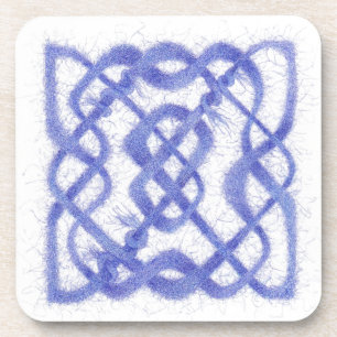 VIOLET CELTIC KNOT Hard Plastic Untersetzer