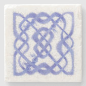 VIOLET CELTIC KNOT Marmorstein Untersetzer (Vorderseite)