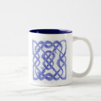 VIOLET CELTIC KNOT Navy Zwei-Tonen-Tasse