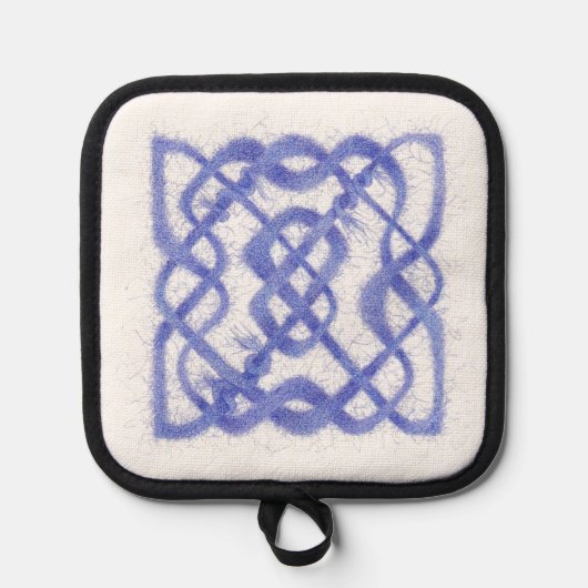 VIOLET CELTIC KNOT Pot Holder Topflappen (Vorderseite)