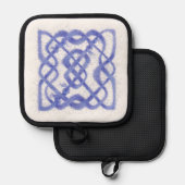 VIOLET CELTIC KNOT Pot Holder Topflappen (Vorderseite/Rückseite)