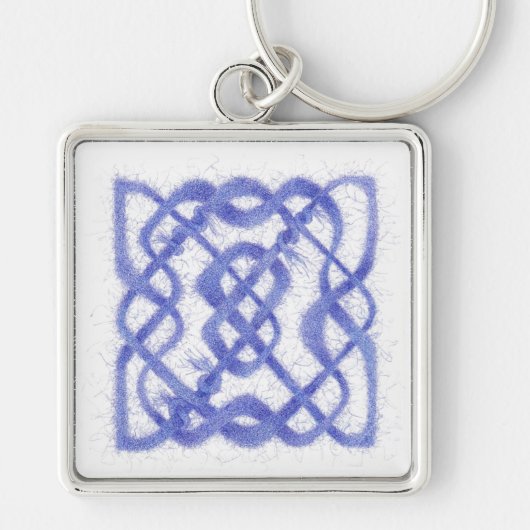 VIOLET CELTIC KNOT Premium Square Schlüsselanhänge Schlüsselanhänger (Vorne)