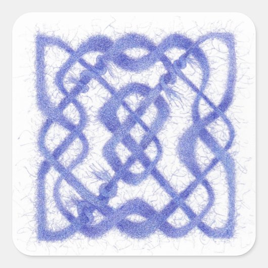 VIOLET CELTIC KNOT Small Square Stickers (Vorderseite)