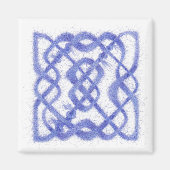 VIOLET CELTIC KNOT Square Magnet (Vorne)