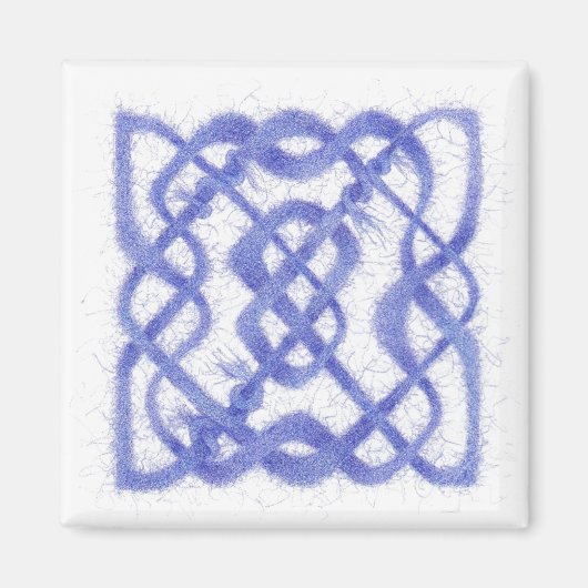 VIOLET CELTIC KNOT Square Magnet (Vorne)