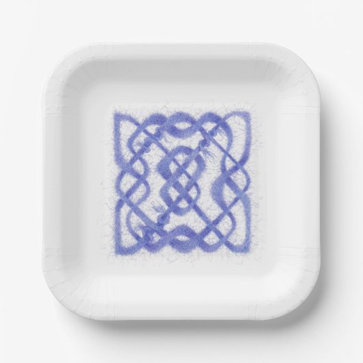 VIOLET CELTIC KNOT Square Paper Teller (Vorderseite)
