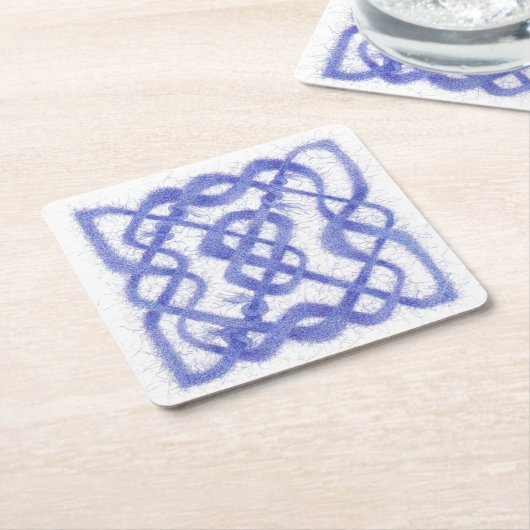 VIOLET CELTIC KNOT Square Paper Untersetzer (angewinkelt)