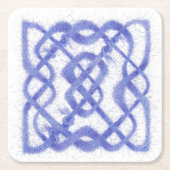 VIOLET CELTIC KNOT Square Paper Untersetzer (Vorderseite)
