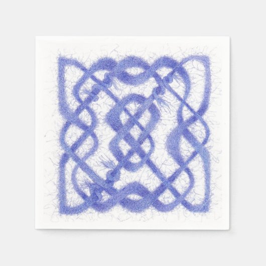 VIOLET CELTIC KNOT Standard Cocktail Papier Napkin Serviette (Vorderseite)