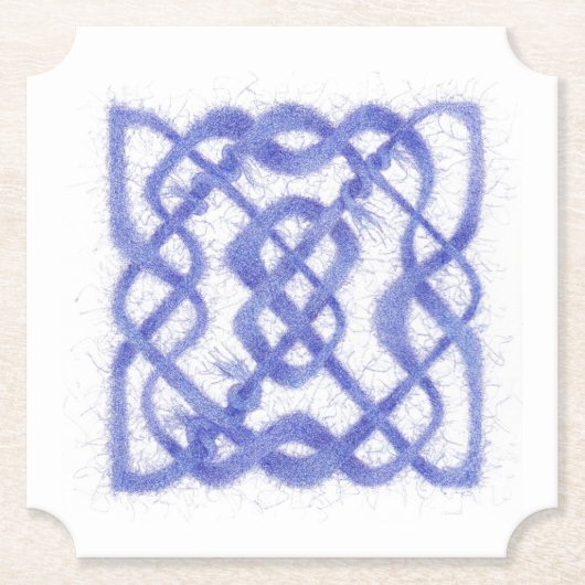 VIOLET CELTIC KNOT Ticket Form Papier Untersetzer (Vorderseite)