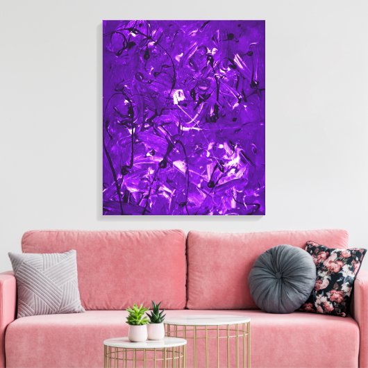 Violet Chaos Leinwanddruck (Insitu (Wohnzimmer))