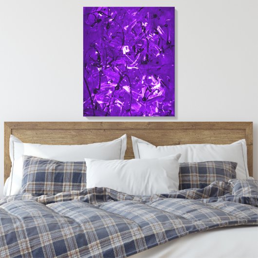 Violet Chaos Leinwanddruck (Insitu (Schlafzimmer))