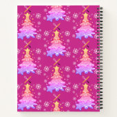 Violet Christmas Tree Cookie Baking Crew Snowflake Notizblock (Rückseite)