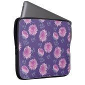 Violet Chrysanthemum Blume Vintages Muster Laptopschutzhülle (Vorne Rechts)