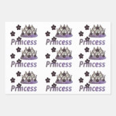 Violet Cold Illusion Princess Crown Geschenkpapier Set (Vorderseite 2)
