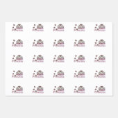 Violet Cold Illusion Princess Crown Geschenkpapier Set (Vorderseite 3)