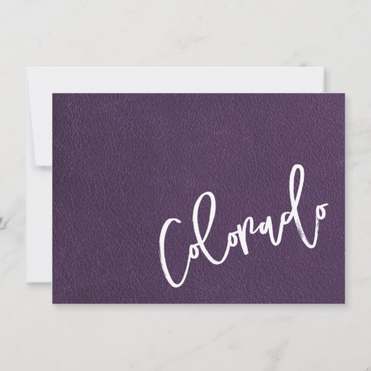 Violet Colorado Passport Danke Karte (Rückseite)