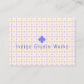 Violet Cream Yellow Flower Modern Business Card Visitenkarte (Rückseite)