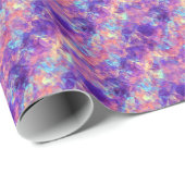 Violet Crumpled Textur Geschenkpapier (Rolleneckpunkt)