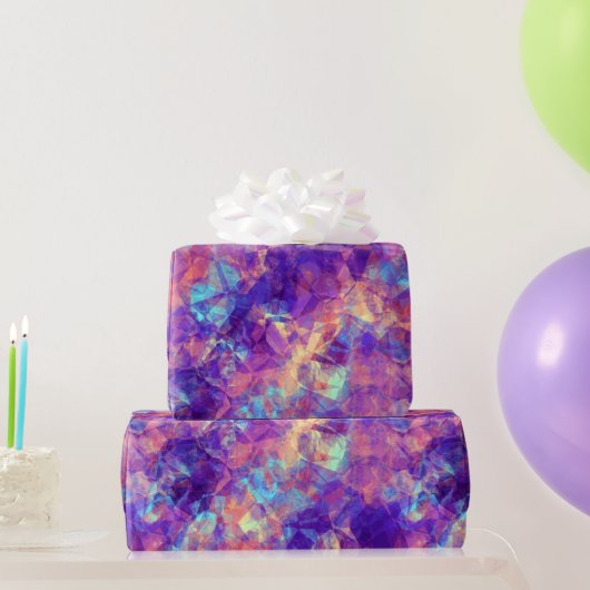 Violet Crumpled Textur Geschenkpapier (Partygeschenke)